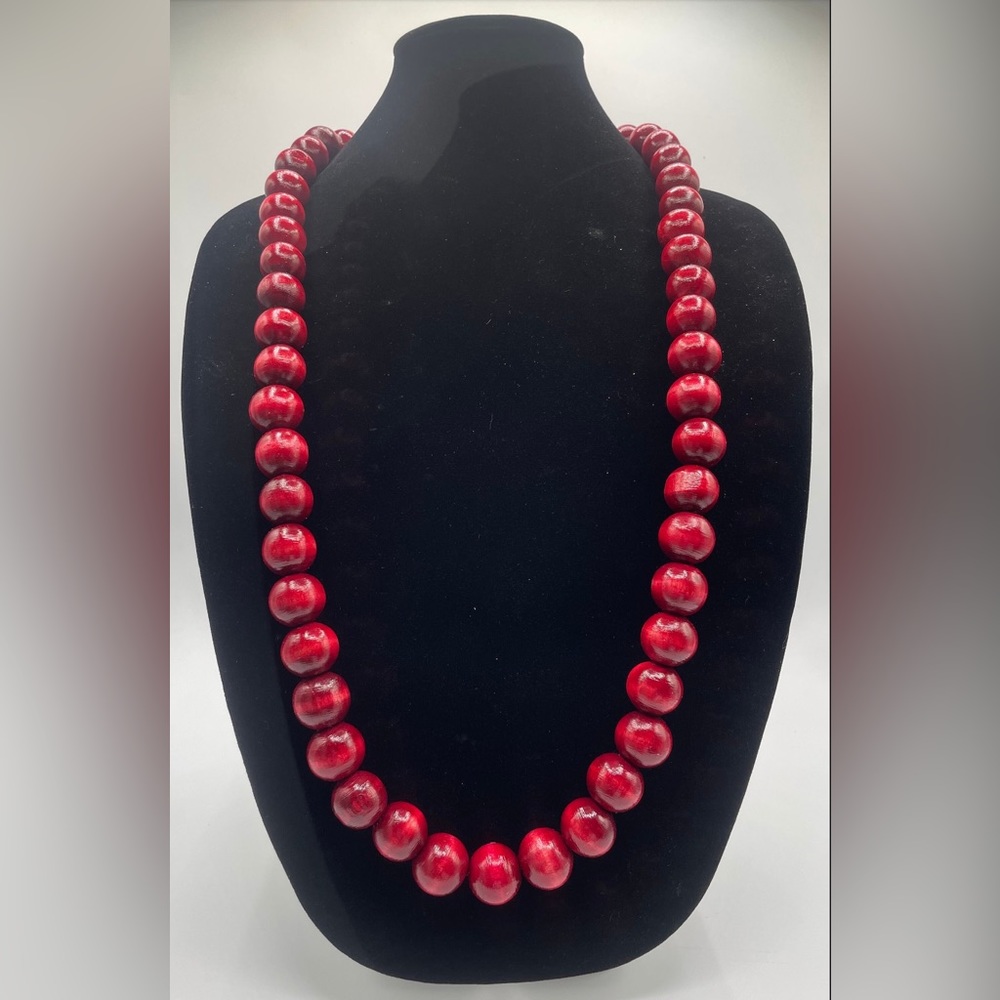 Crimson Fire Tribal Boss Man Necklace